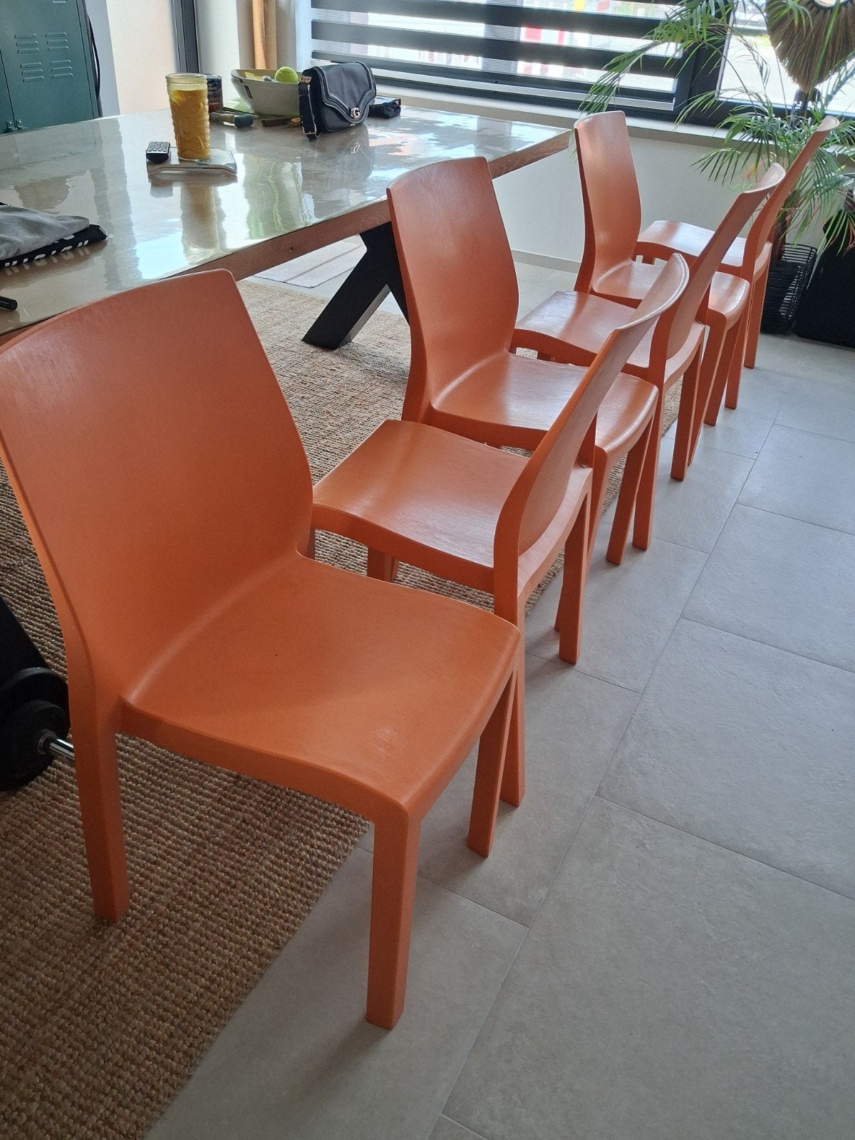 6 duurzame tuin/eetkamer stoelen, Huis en Inrichting, Ophalen, Zo goed als nieuw, Overige kleuren, Kunststof