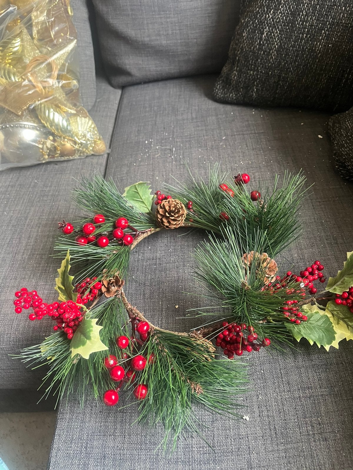 Kerstkrans, Maison & Meubles, Enlèvement ou Envoi, Comme neuf, Couronne
