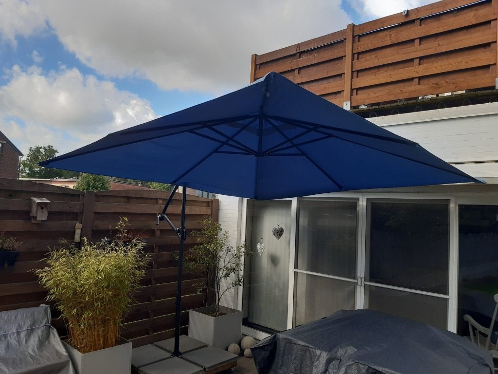 Parasol, Ophalen, Kantelbaar, 3 tot 4 meter, Zweefparasol