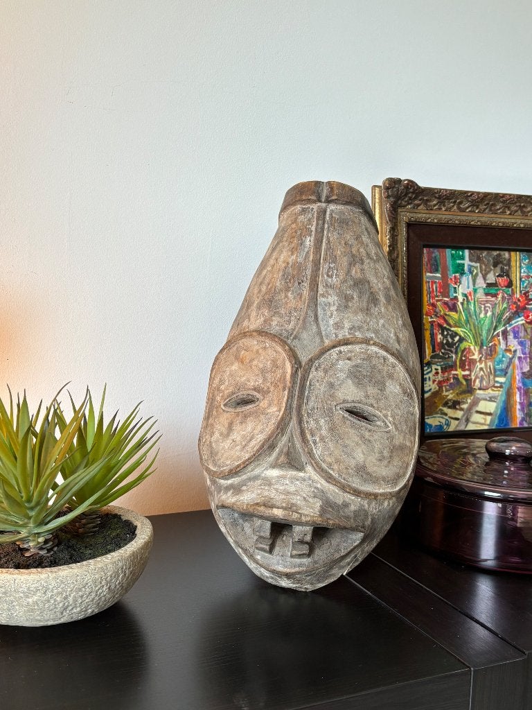 Masque africain handmade ancien, Antiquités & Art, Enlèvement ou Envoi, Masque, Fait main