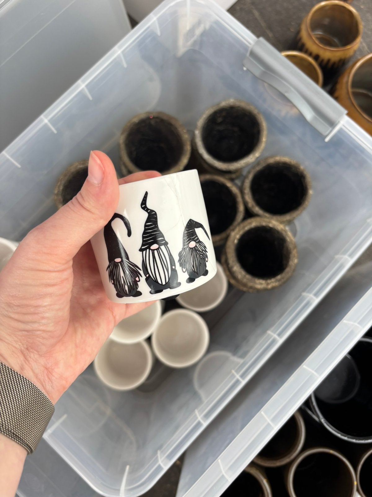Grote set van 75 bloempotjes (uit horeca zaak, UNIEKE KANS), Ophalen