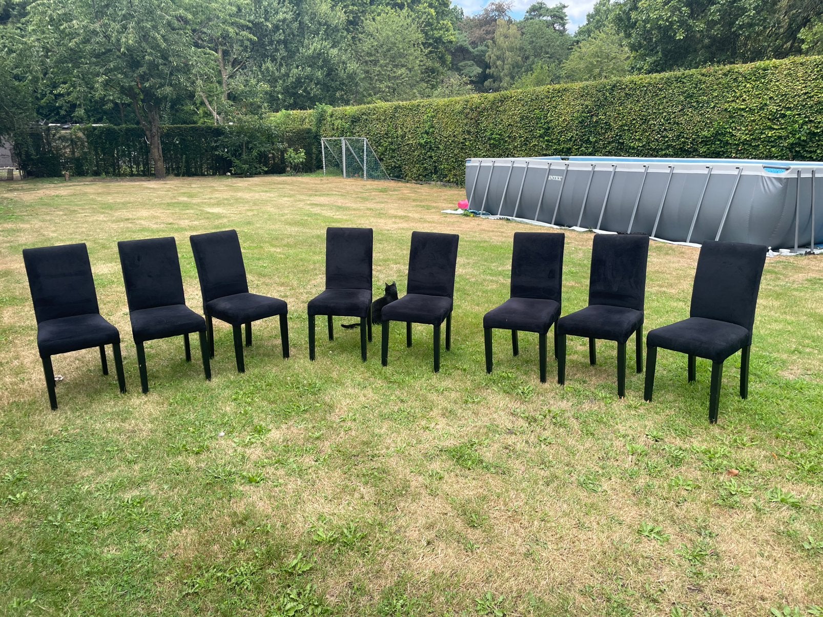 8 zwarte stoelen voor horeca, Zakelijke goederen, Ophalen