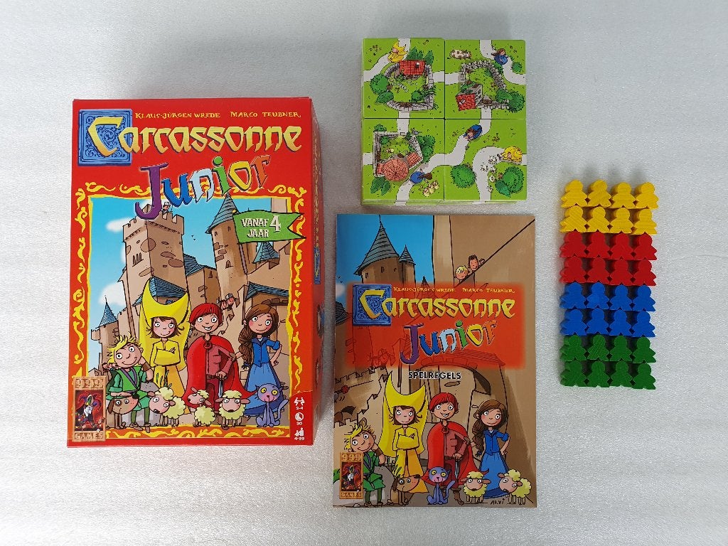 Gezelschapsspel Carcassonne Junior (999 Games), Hobby en Vrije tijd, Ophalen of Verzenden, Gebruikt, 999 games