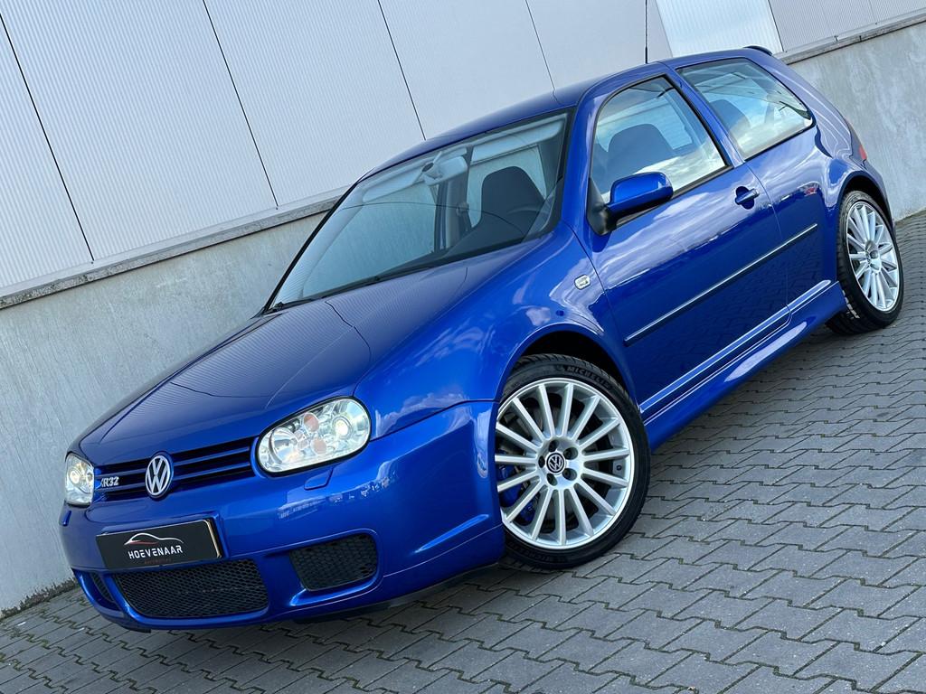 Volkswagen Golf 3.2 V6 R32 DSG Concoursstaat Geheel Originee, Auto's, Automaat, Zwart, 3189 cc, Blauw