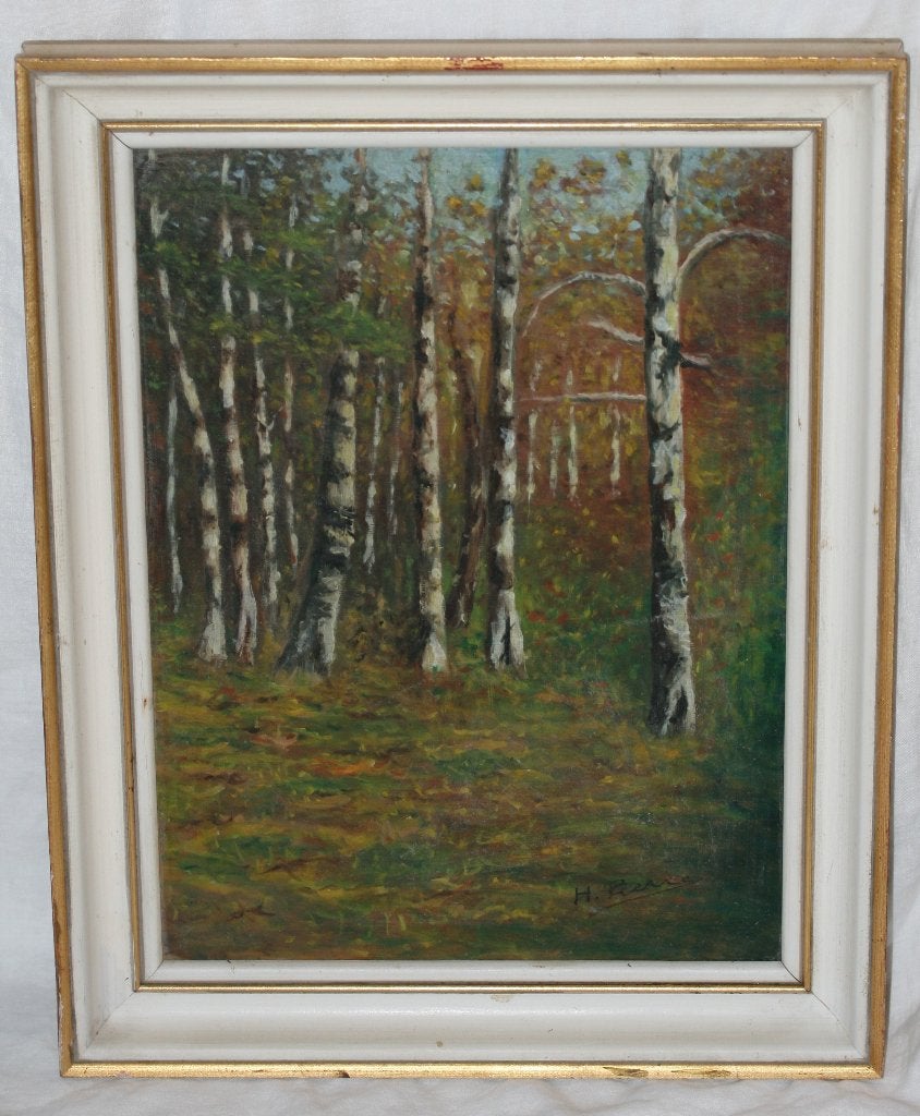 H. Pierre Schilderij olie op paneel Gesigneerd, Antiquités & Art, Art | Peinture | Classique, Enlèvement ou Envoi, Peinture à l'huile