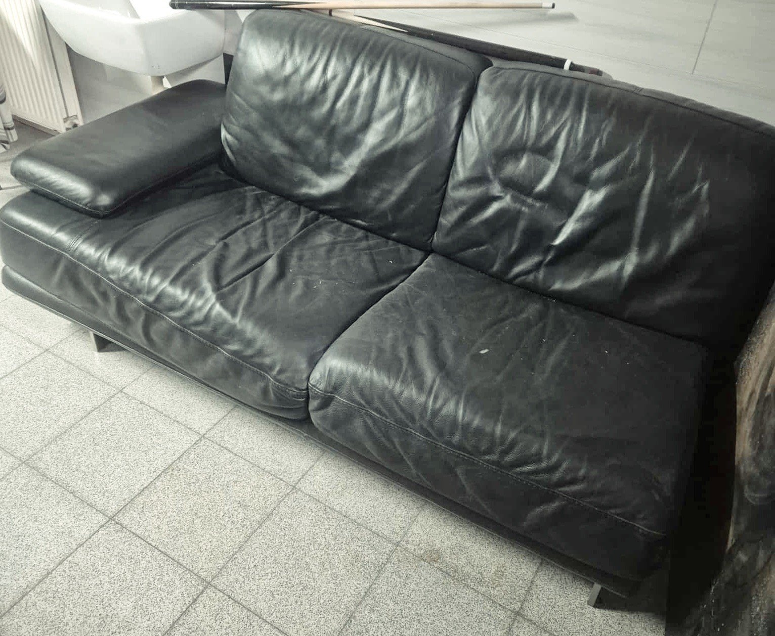deel hoeksalon, Ophalen, Gebruikt, Tweepersoons, Leer