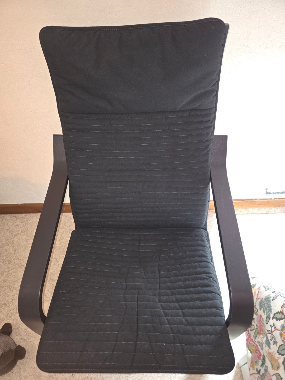 Fauteuil IKEA POÄNG noir – bon état, Enlèvement