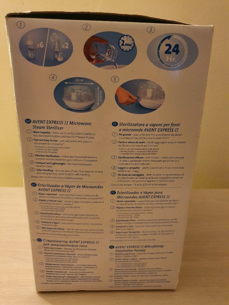 Avent Magnetronsterilisator zonder accessoires 1 set, Ophalen of Verzenden, Nieuw, Sterilisator, Philips Avent
