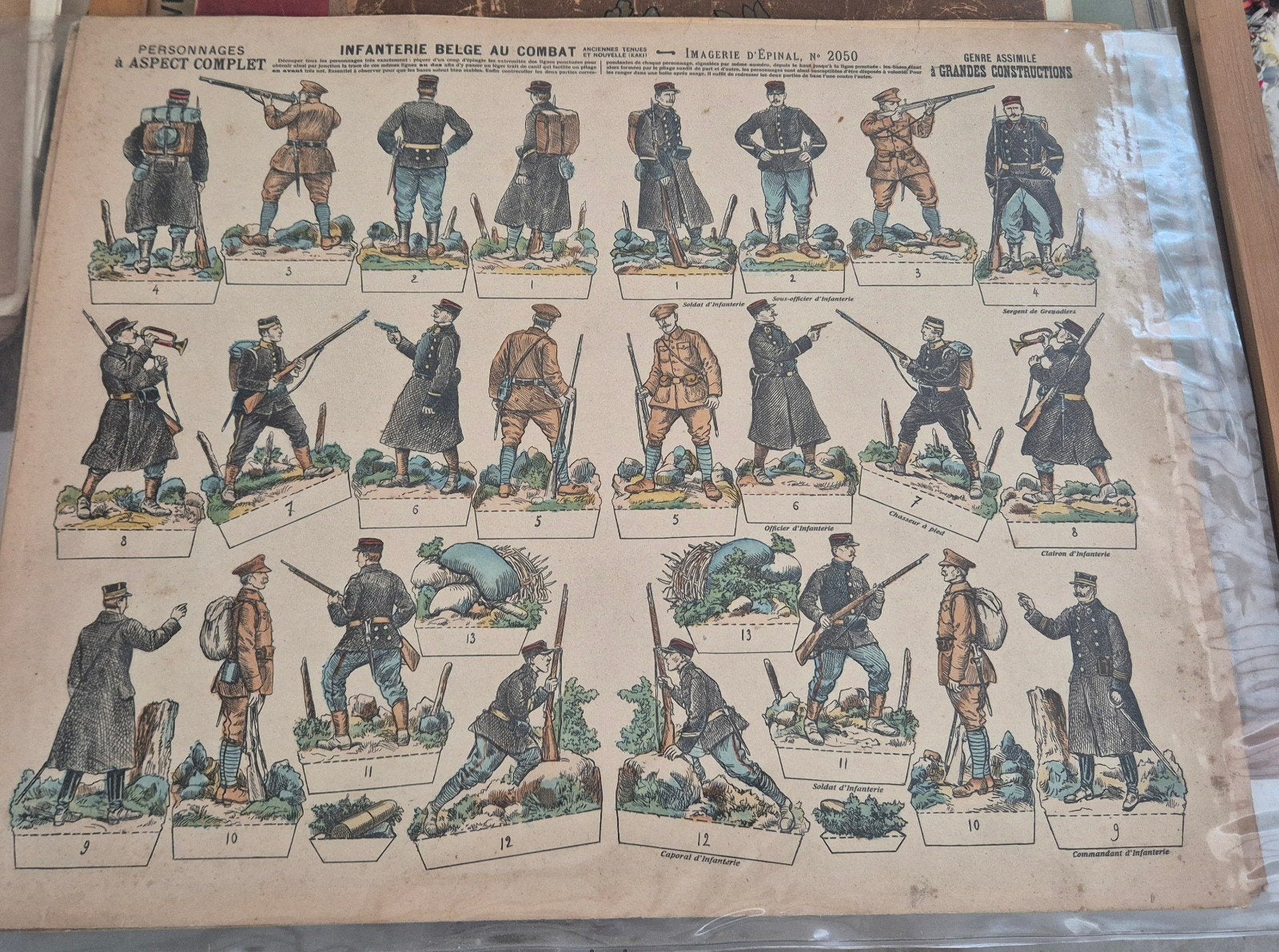 3 Illustration de soldat ww1 .belge ,anglais, usa, Collections