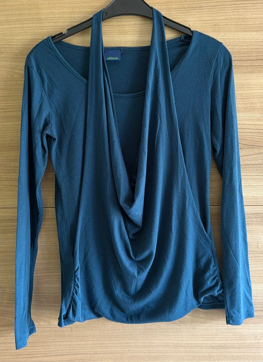 Skunkfunk maat medium turquoise t-shirt, Kleding | Dames, Ophalen of Verzenden, Gedragen, Maat 38/40 (M), Lange mouw