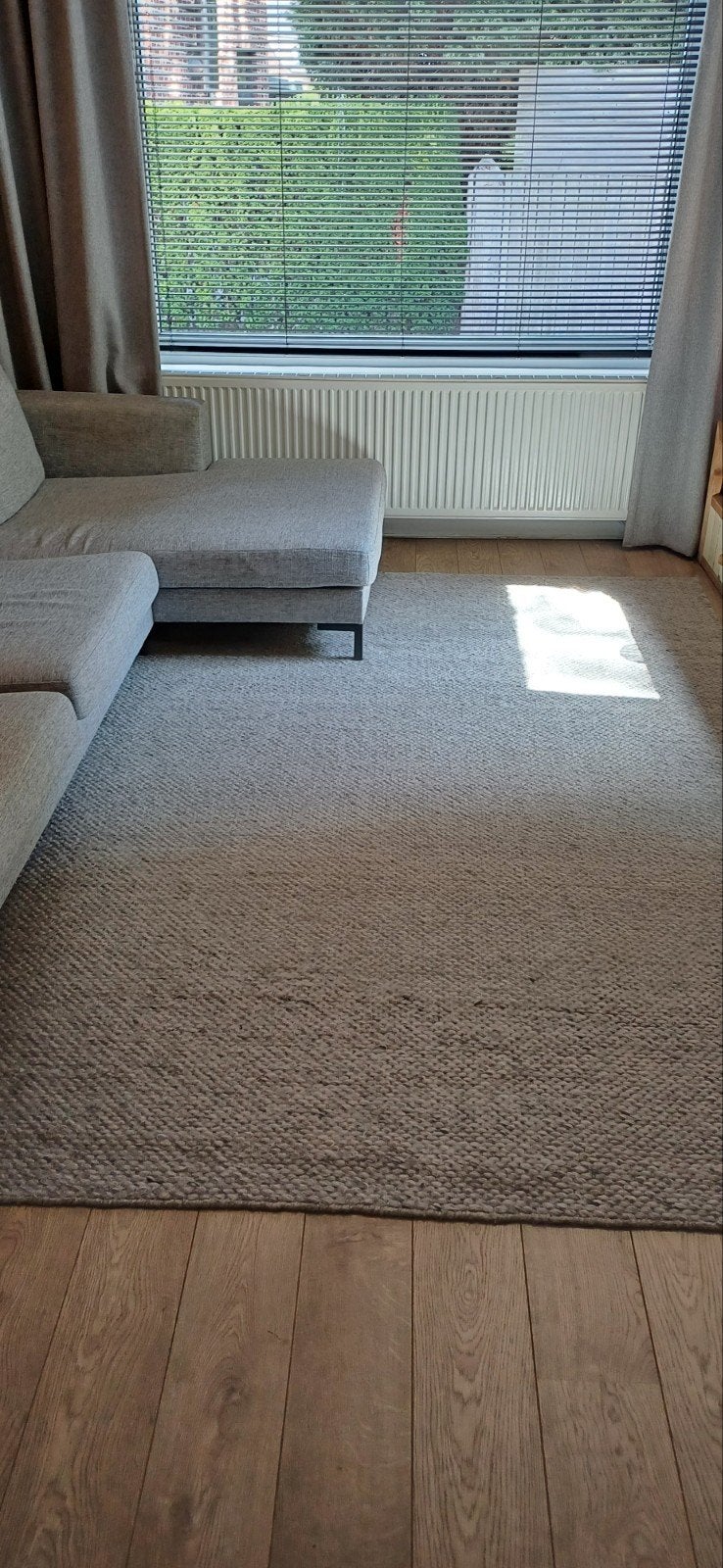 vloerkleed wol grijs, Ophalen, Beige
