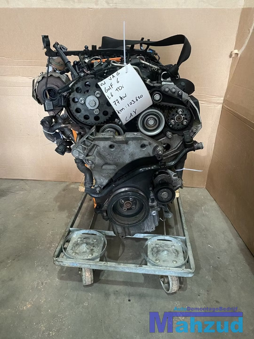 VW GOLF 6 POLO 6R 1.6 TDI MOTORBLOK CAY ENGINE MOTEUR MOTOR, Auto-onderdelen, Gebruikt, Volkswagen, Volkswagen AG, Vw@volkswagen.de