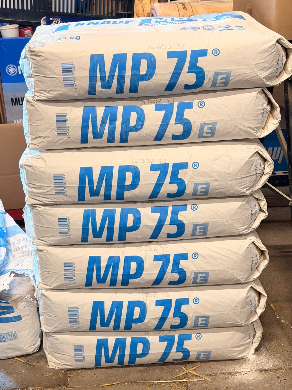Knauf MP75 - 7 zakken, Doe-het-zelf en Bouw, Ophalen, Nieuw