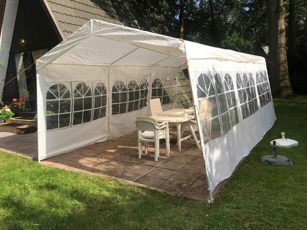 partytent 6x3m wit, Ophalen, Gebruikt