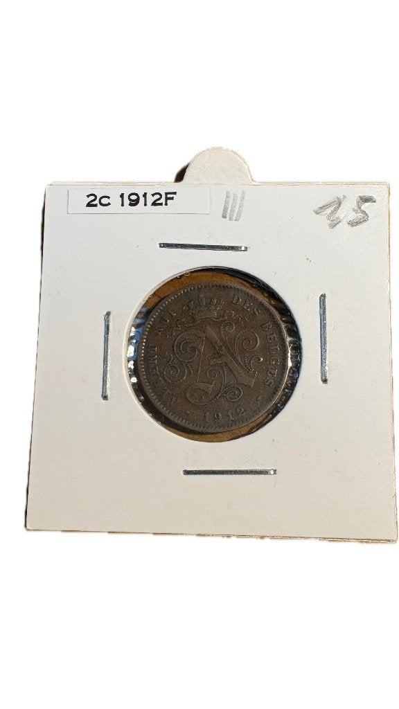 ALBERT I: 2 CENT 1912F (3), Postzegels en Munten, Munten | België, Ophalen of Verzenden