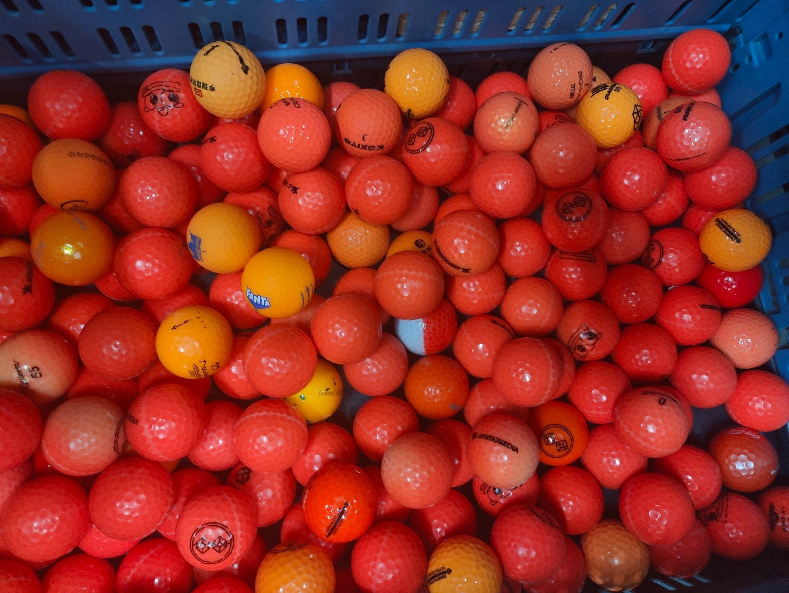 oranje golfballen 150 stuks, Ophalen of Verzenden