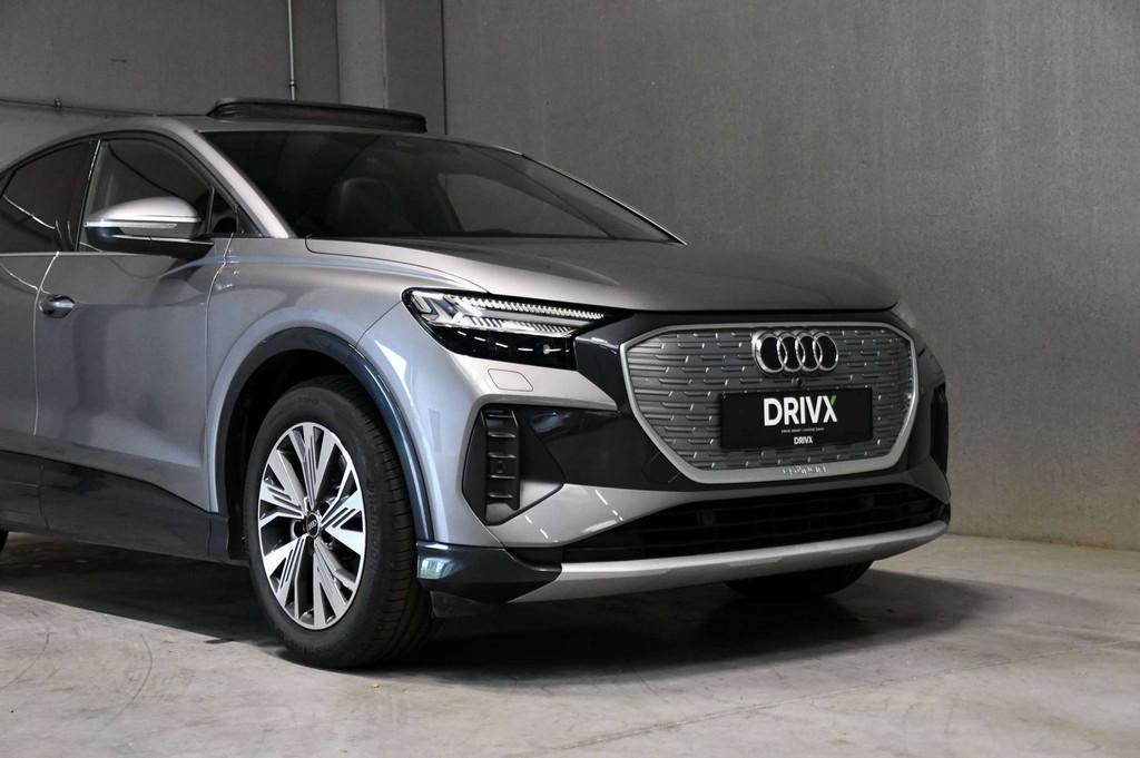 Audi Q4 e-tron Q4 Sportback 40 e-Tron l Leder l Pano dak I A, Auto's, Automaat, Achterwielaandrijving, Gebruikt, Zwart