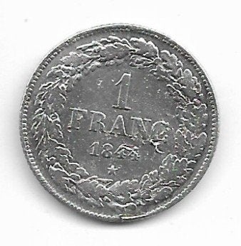 Belgique : 1 franc 1844 = morin 27, Monnaie en vrac, Argent, Argent, Envoi