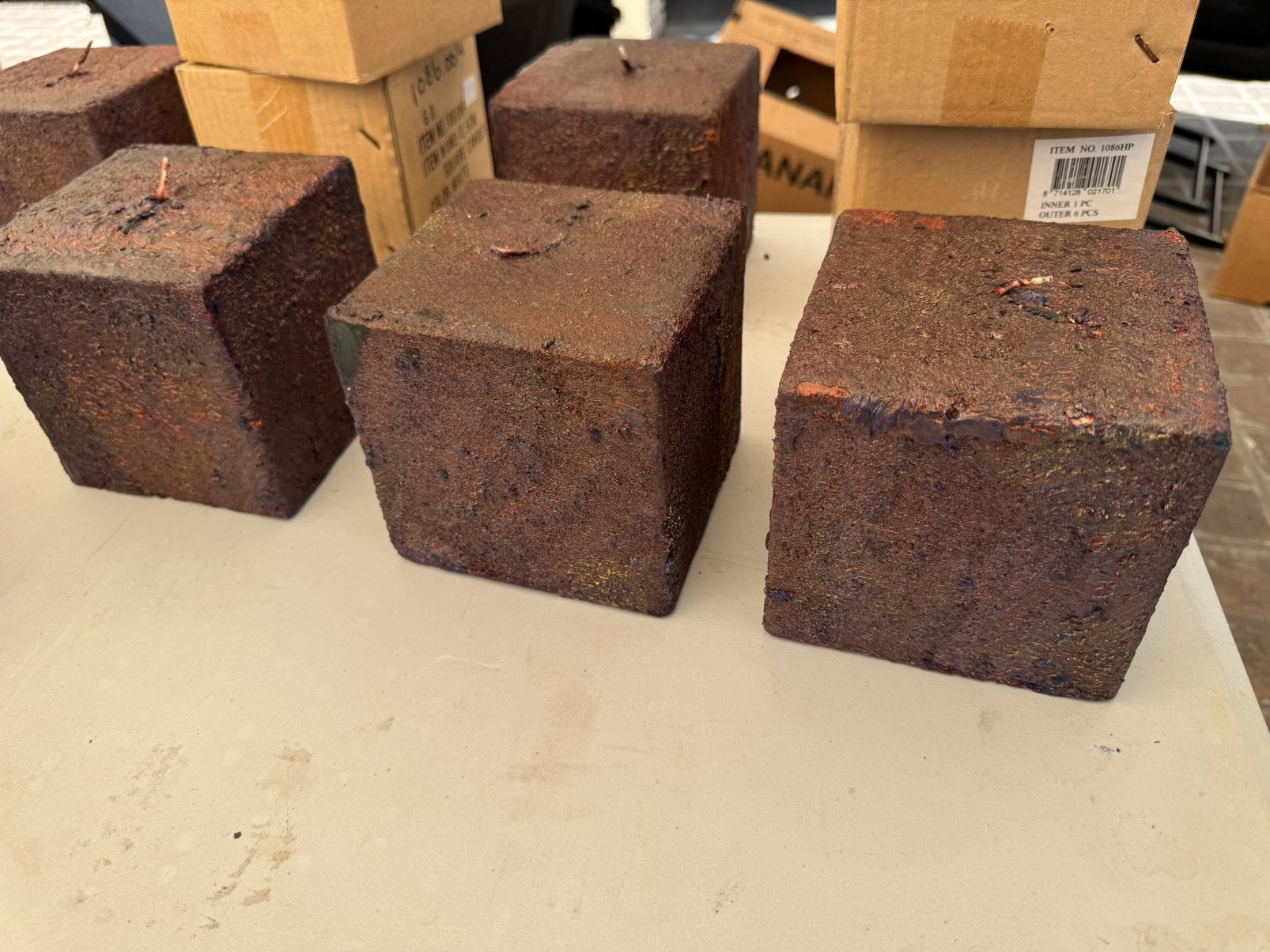 Kaars 12cm op 12cm, Huis en Inrichting, Woonaccessoires | Kandelaars en Kaarsen, Ophalen, Nieuw, Kaars