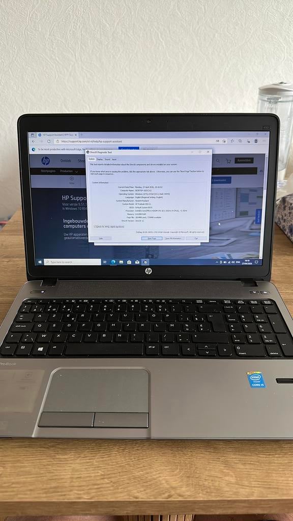 Ordinateur portable HP à vendre, HDD, Enlèvement ou Envoi, 8 GB, Utilisé