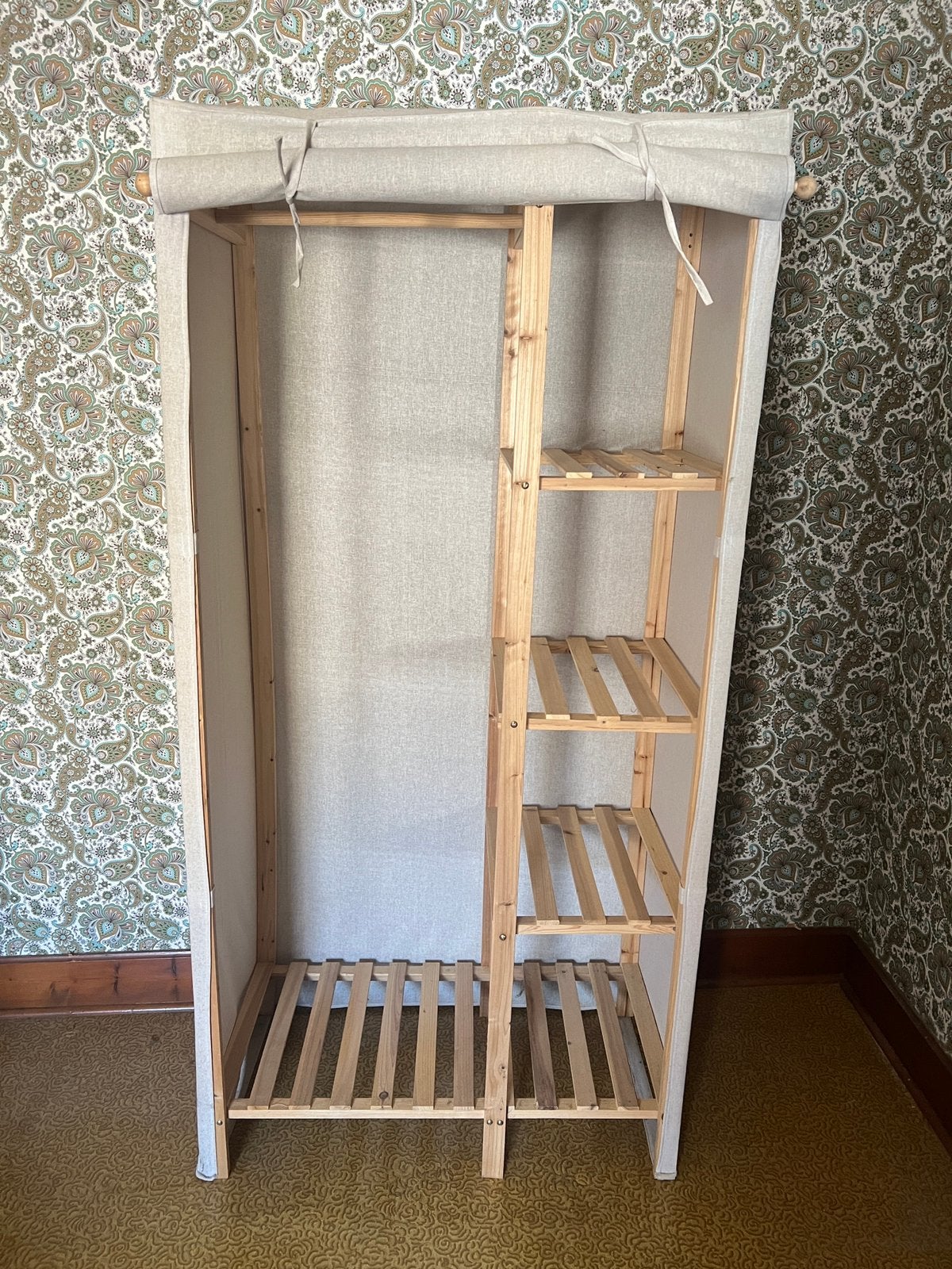 1 + 1 | Armoire dressing en tissu avec penderie – Super état, Ophalen, Gebruikt