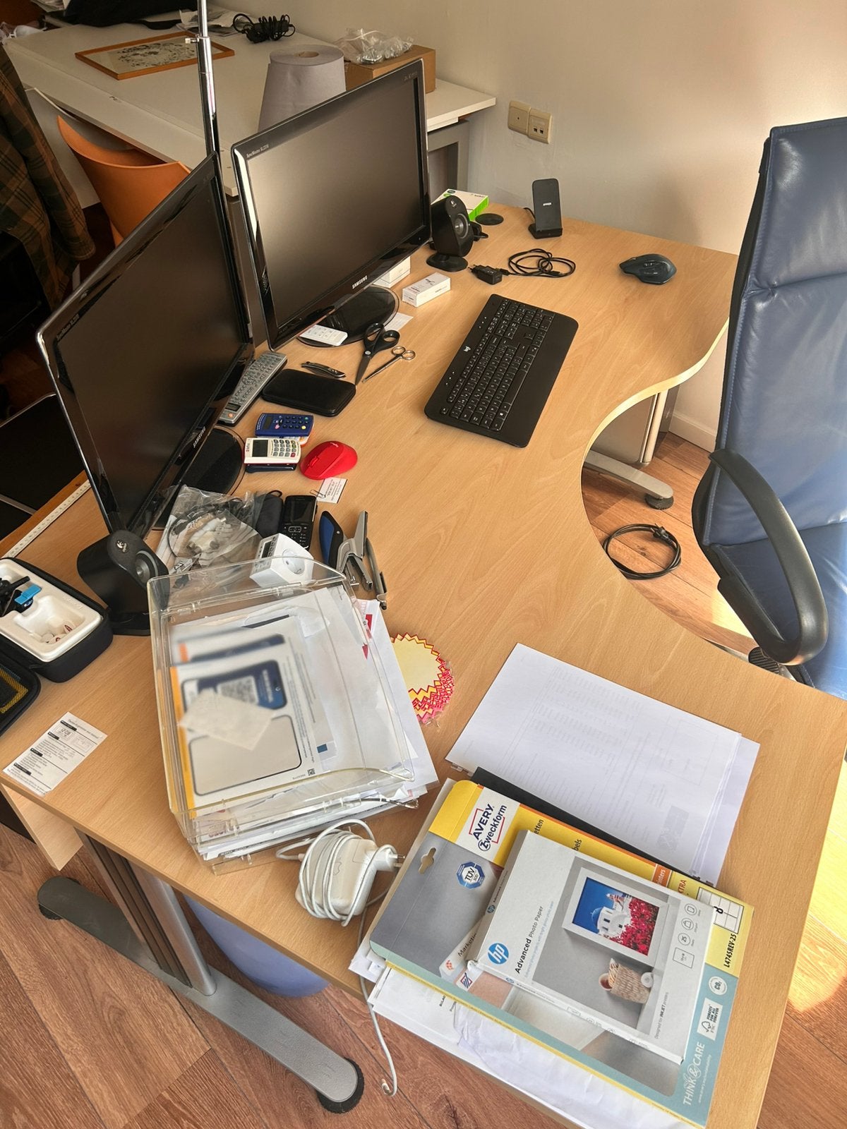 Hoekbureau 180x120 (incl gratis bureaustoel), Huis en Inrichting, Ophalen, Zo goed als nieuw, Hoekbureau