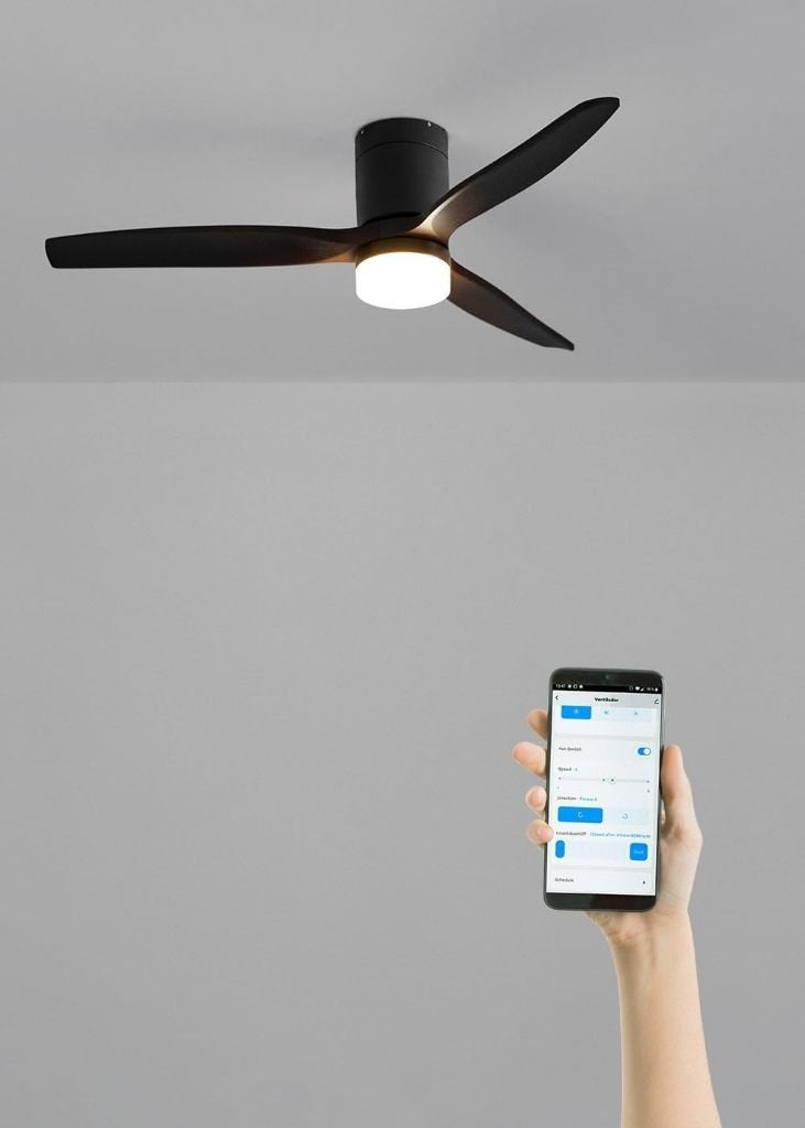 ventilateur de plafond Create WINDCALM M noir (neuf !), Enlèvement, Ventilateur avec télécommande, Neuf, Ventilateur de plafond