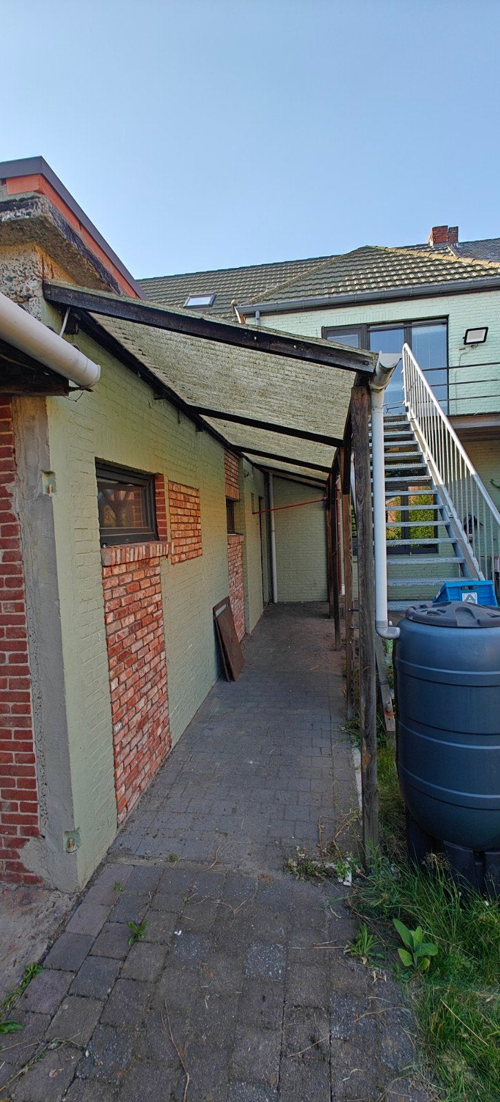 Pittoresk afdakje in hout en golfplaten GRATIS!!, Tuin en Terras, Overkappingen, Ophalen