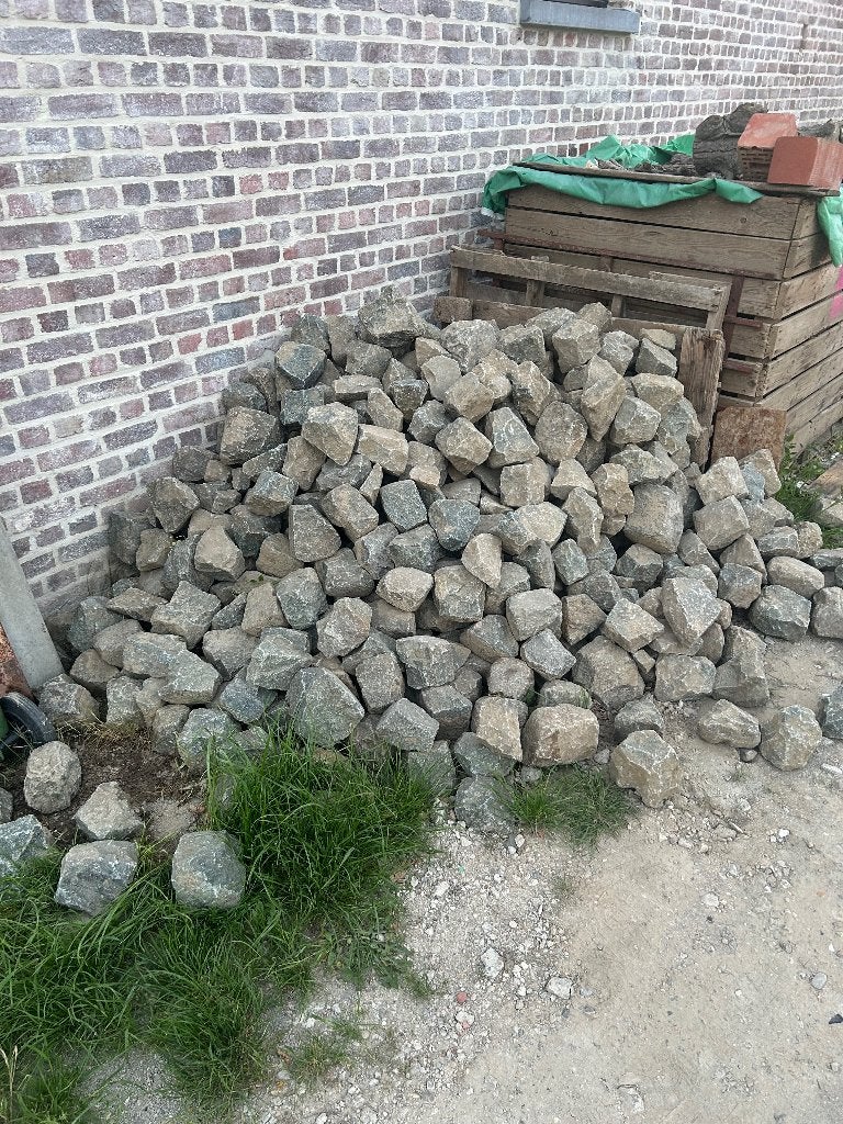 Kasseien gratis af te halen, Tuin en Terras, Tegels en Klinkers, Ophalen, Gebruikt, Natuursteen, Overige typen