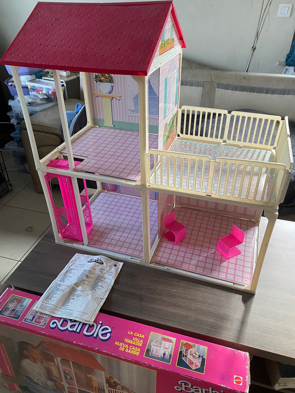 Vintage Barbie Stadthaus/Villa Terrasse /La Casa Mattel 1987, Enlèvement, Comme neuf