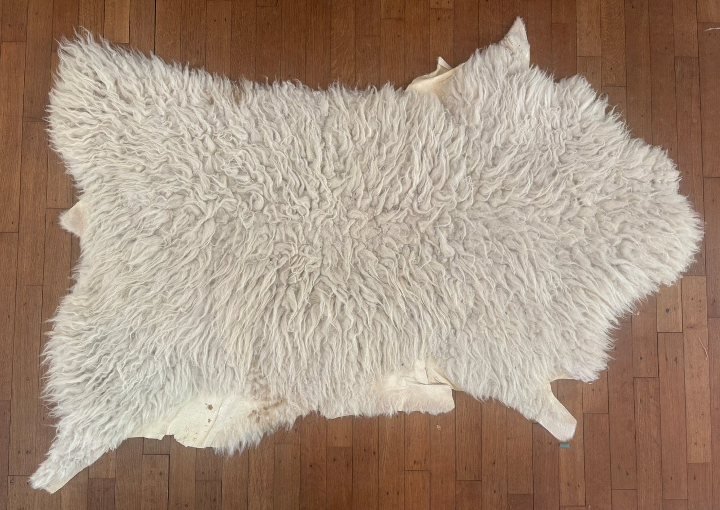 Grote echte schapenvacht crème/wit 100x80 cm, Ophalen of Verzenden, Zo goed als nieuw, Crème