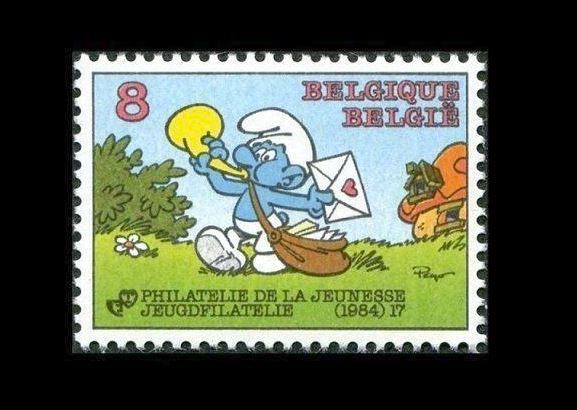 Postzegel 2150 Smurf als postman (Peyo - Stripfiguur), Postzegels en Munten, Verzenden, Frankeerzegel, Postfris