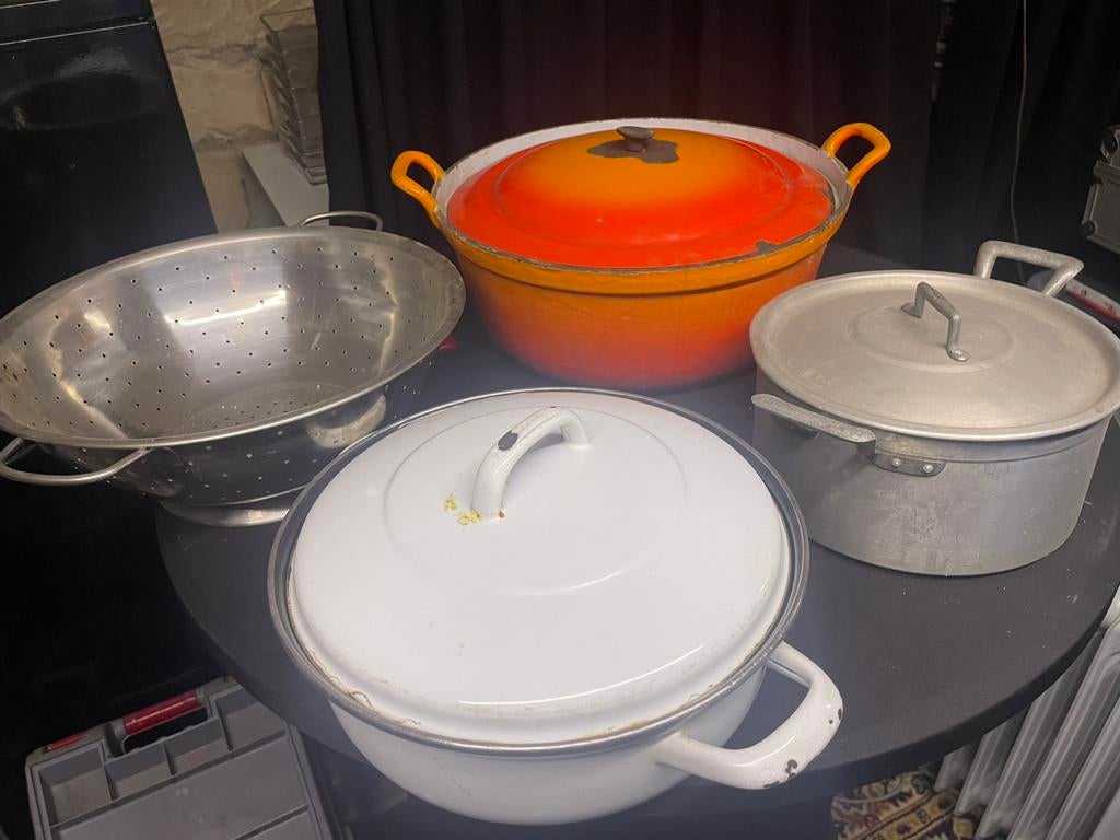 Keuken braadpannen , groot vergiet, gewone pan, Ophalen, Gebruikt