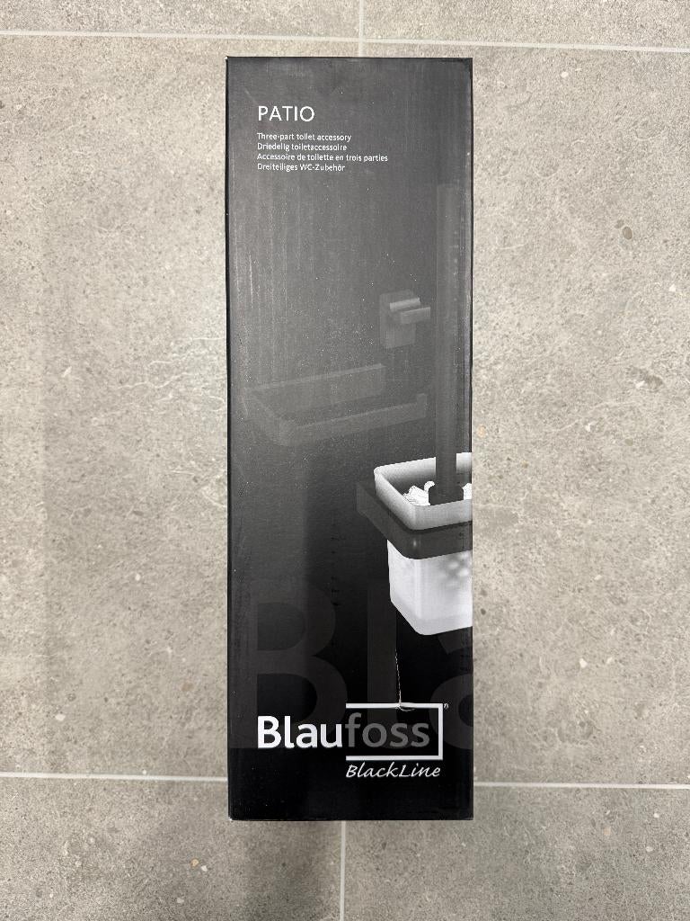 Blaufoss set d'accessoires de toilette Noir mat, Ophalen of Verzenden, Nieuw, Toilet