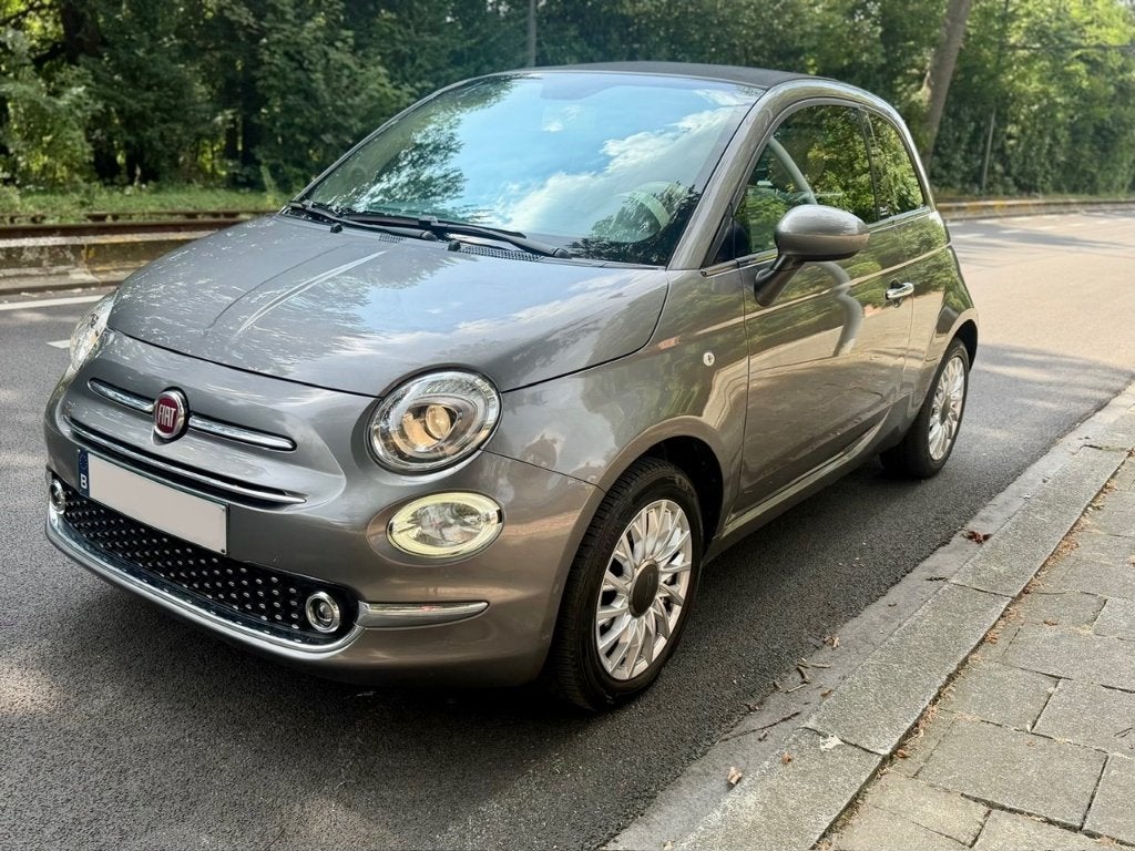 Fiat 500 Cabrio 1.2i essence 1er propriétaire, 12 m Garantie, Argent ou Gris, Achat, Euro 6, Cabriolet