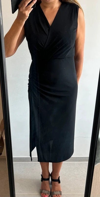 Long black Lilou dress Amélie NIEUW, Maat 38/40 (M), Zwart, Nieuw, Ophalen of Verzenden