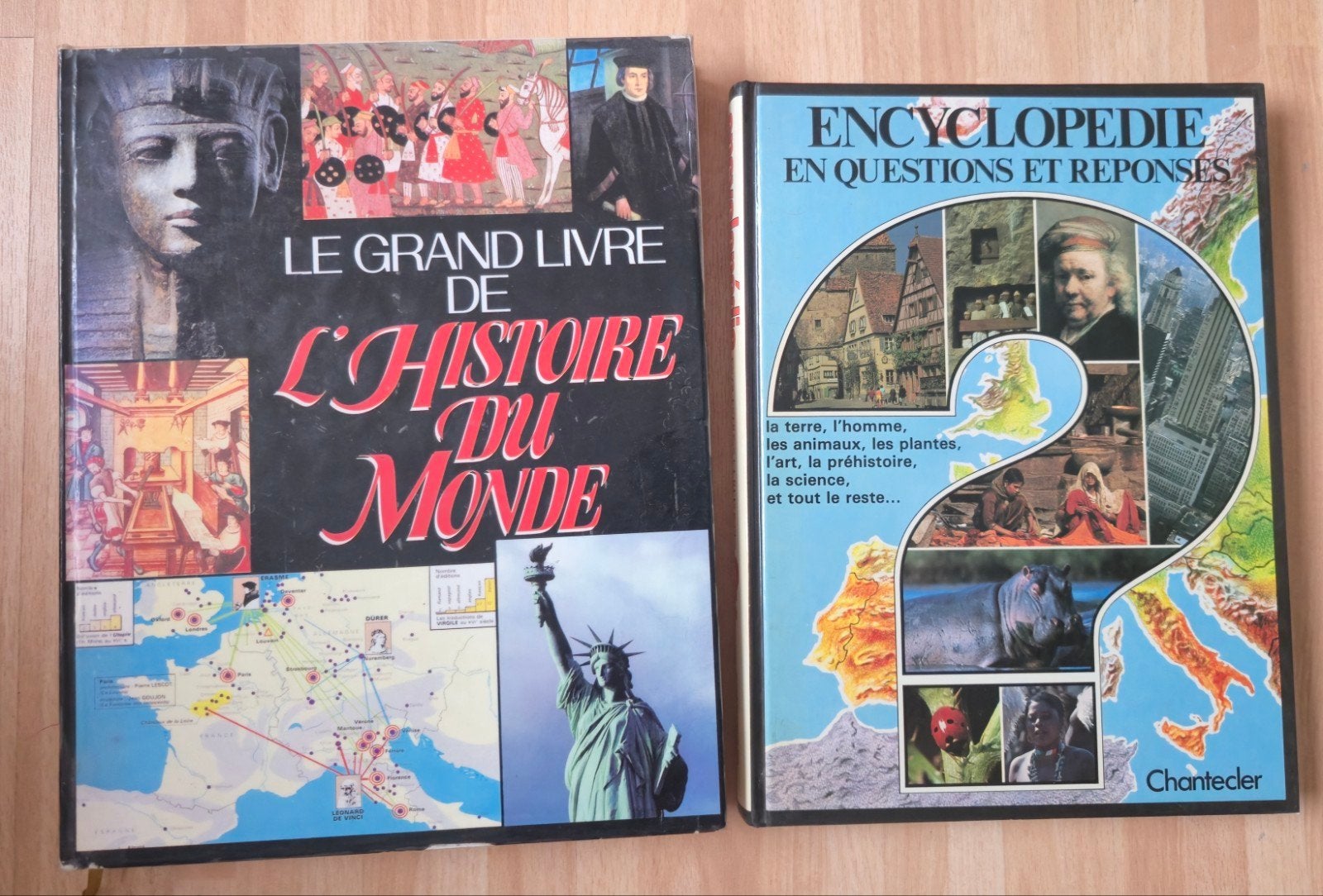 Lot 2 grands livres encyclopédies illustrées : Histoire du m, Enlèvement, Comme neuf