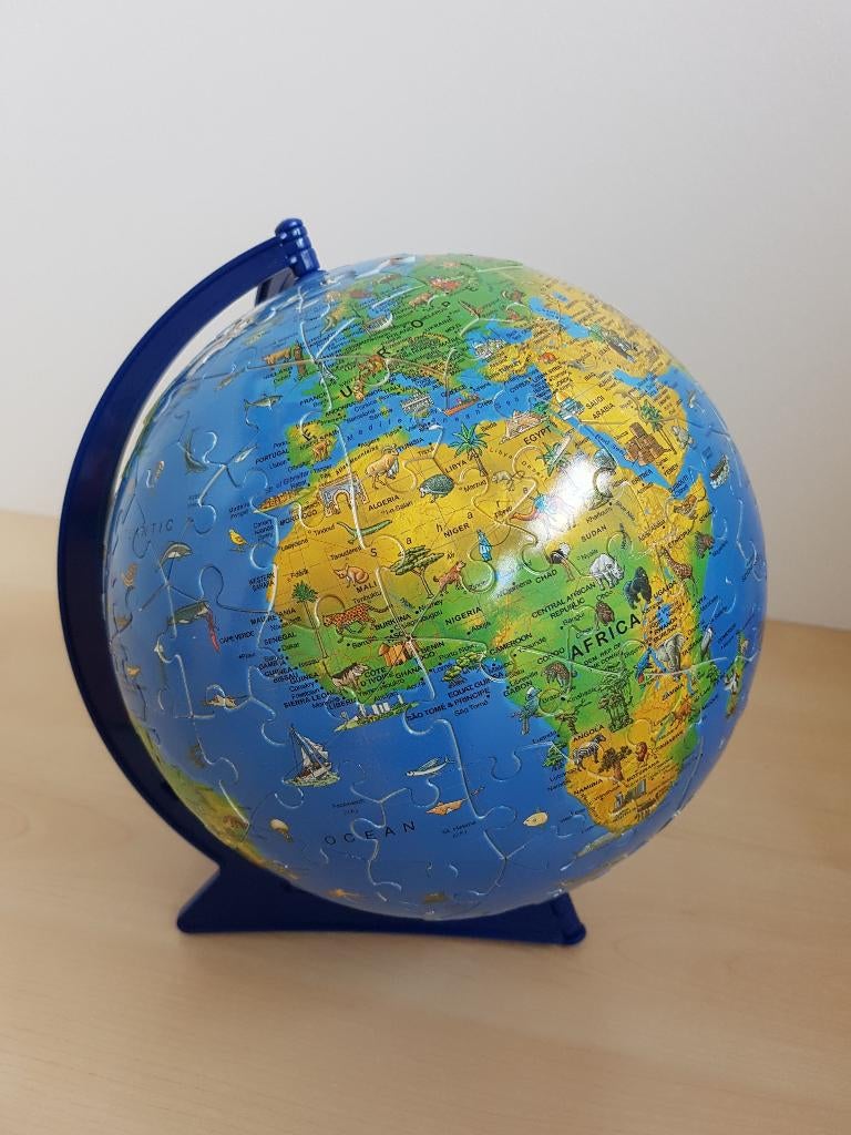 Puzzel 3D - Wereldbol, Kinderen en Baby's, Ophalen, Meer dan 50 stukjes, Zo goed als nieuw, 6 jaar of ouder