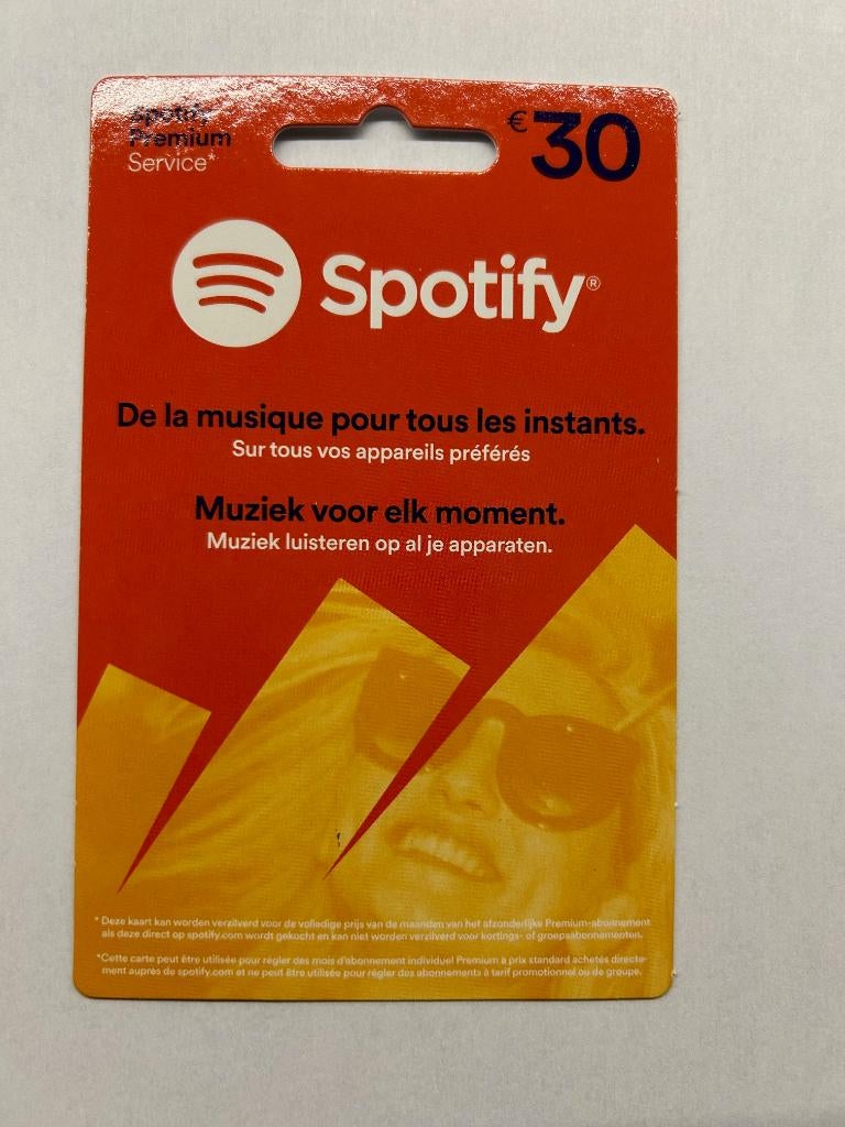 Spotify Premium 3 mois d'une valeur de 30 euros, Tickets & Billets