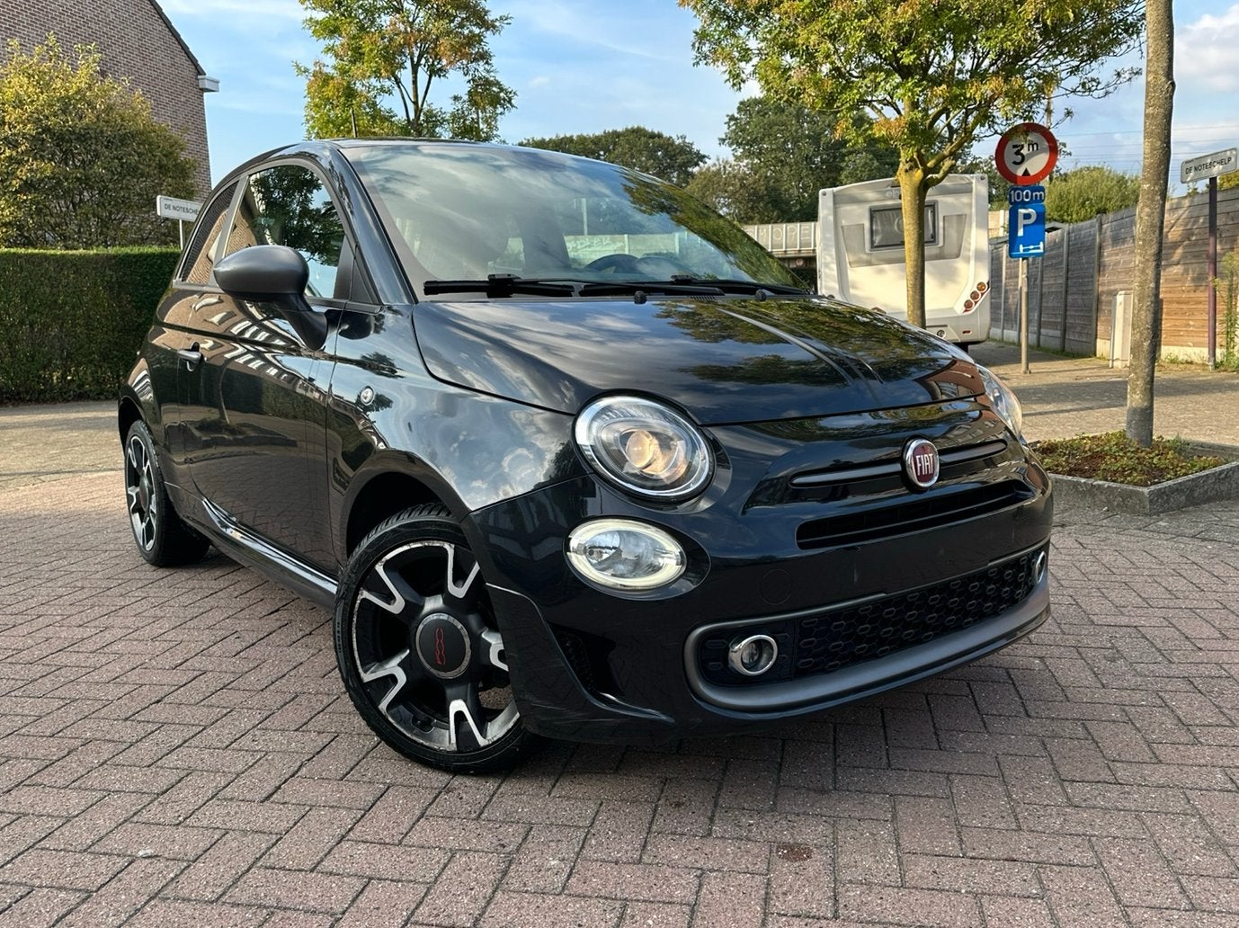 Fiat 500 Sport • 1er propriétaire • Approuvé pour la vente, Autos, Achat, Euro 6, Noir, 5 cylindres