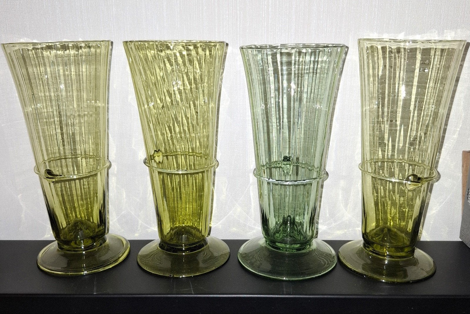 4 drankglazen., Antiek en Kunst, Ophalen
