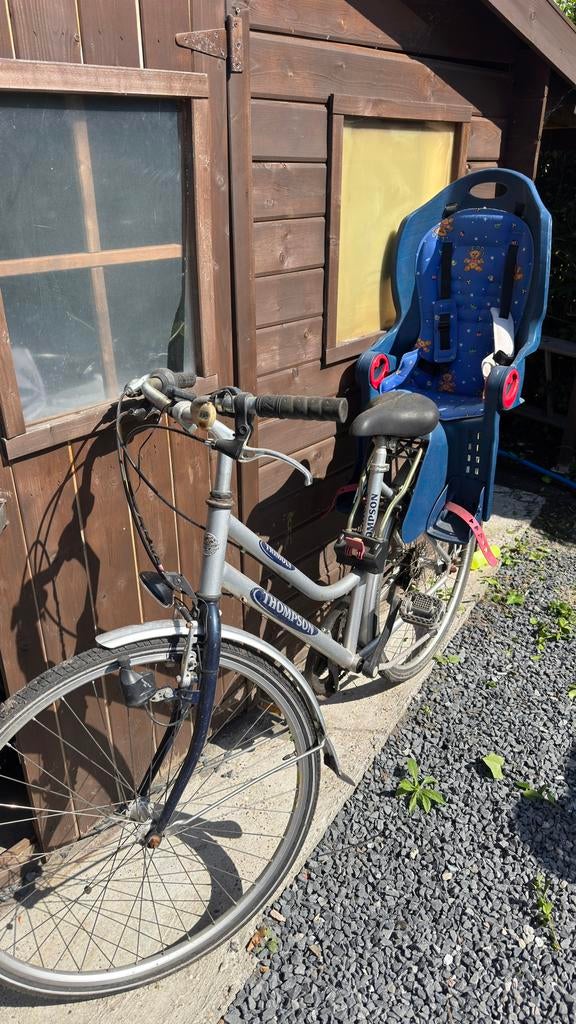 Fiets Thompson met kinderzit, Gebruikt, Velgrem, Versnellingen, 1 zitje