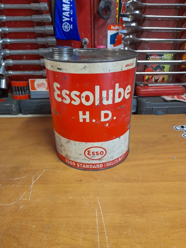ancien bidon huile vide esso essolube HD 5 litres, Enlèvement ou Envoi, Utilisé, Autres types