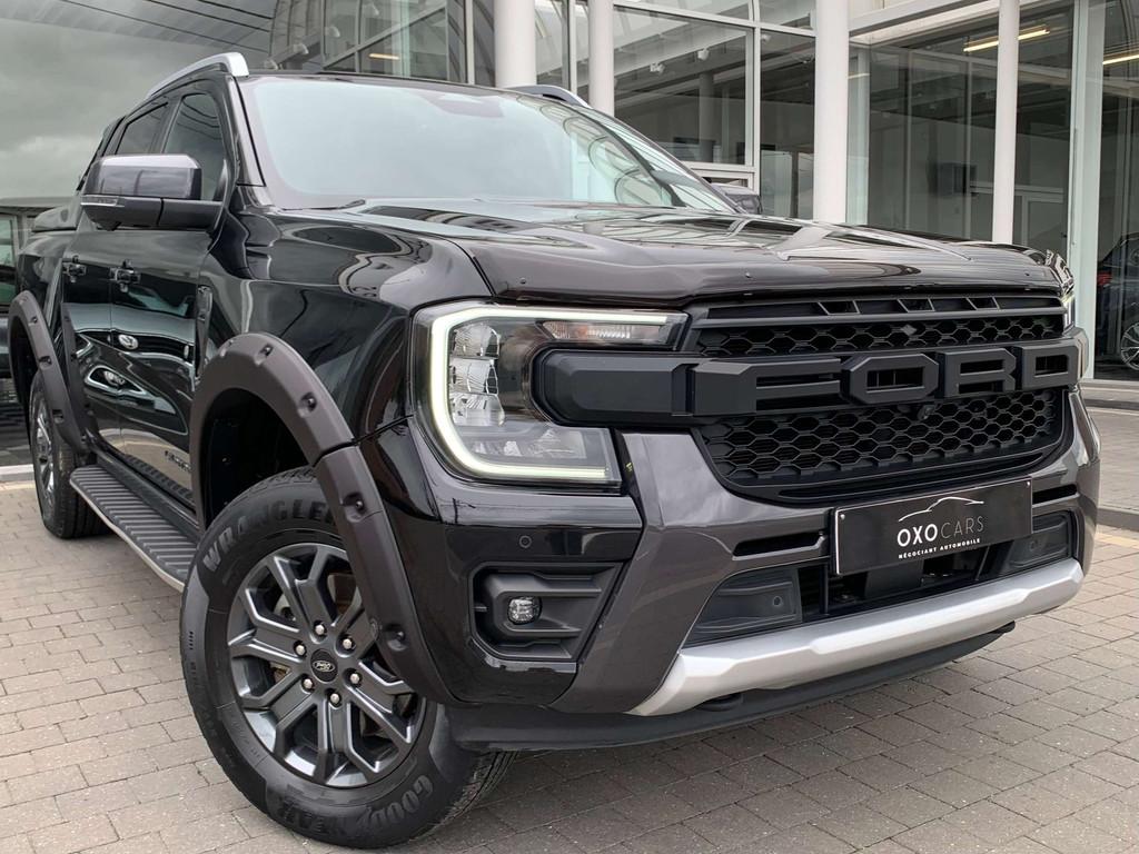 Ford Ranger 2.0D 205CV / 4WD WILDTRAK / FULL OPTIONS / 360°, Auto's, Automaat, Gebruikt, 4 cilinders, Zwart