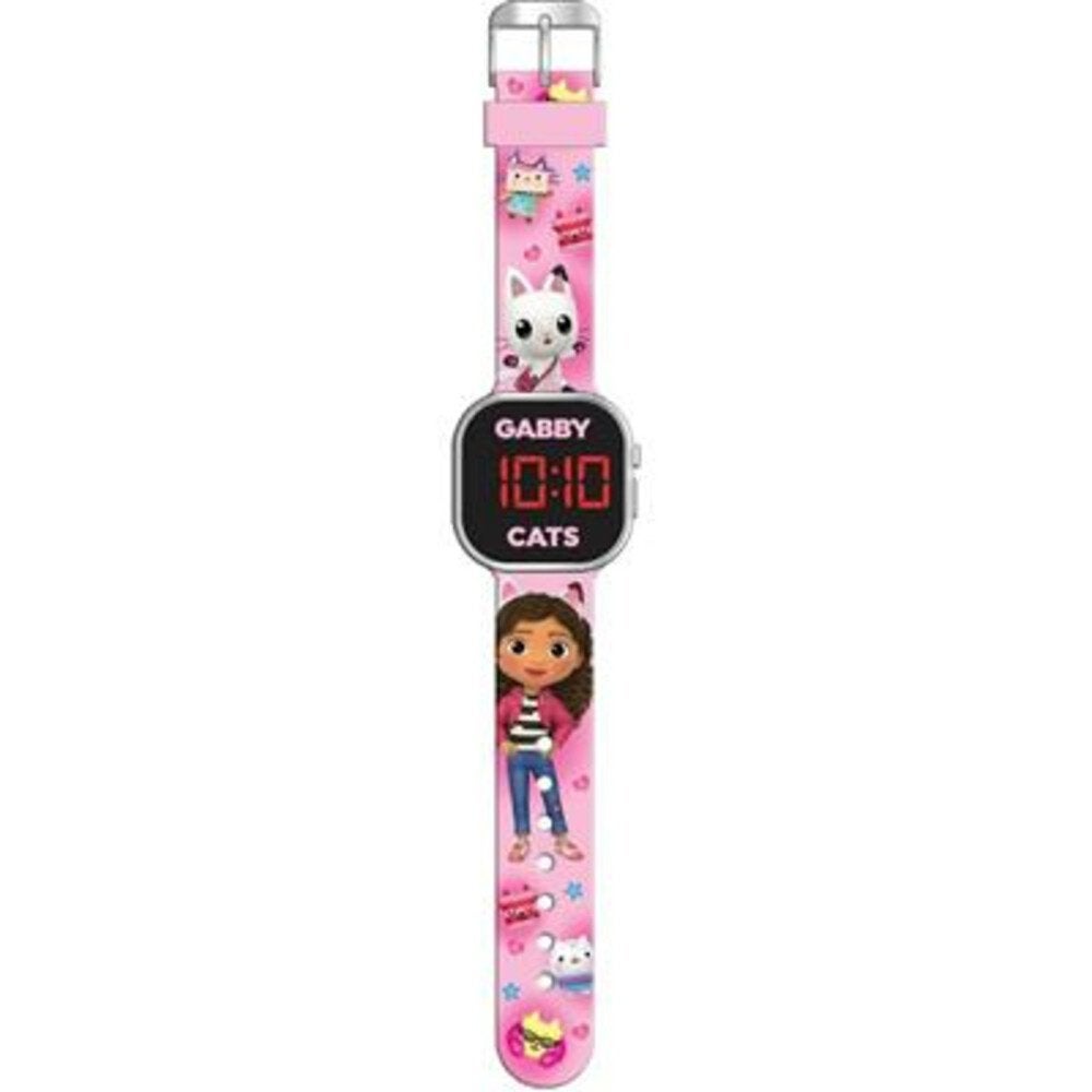 Gabby's Poppenhuis Led Horloge - Digitaal, Enfants & Bébés, Accessoires de mode pour enfants, Neuf, Montre, Réglable, Rose, Enlèvement ou Envoi