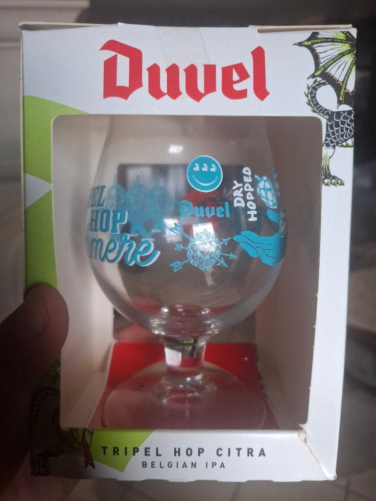 Duvel Tripel hop cashmere, Verzamelen, Ophalen of Verzenden, Zo goed als nieuw, Glas of Glazen, Duvel