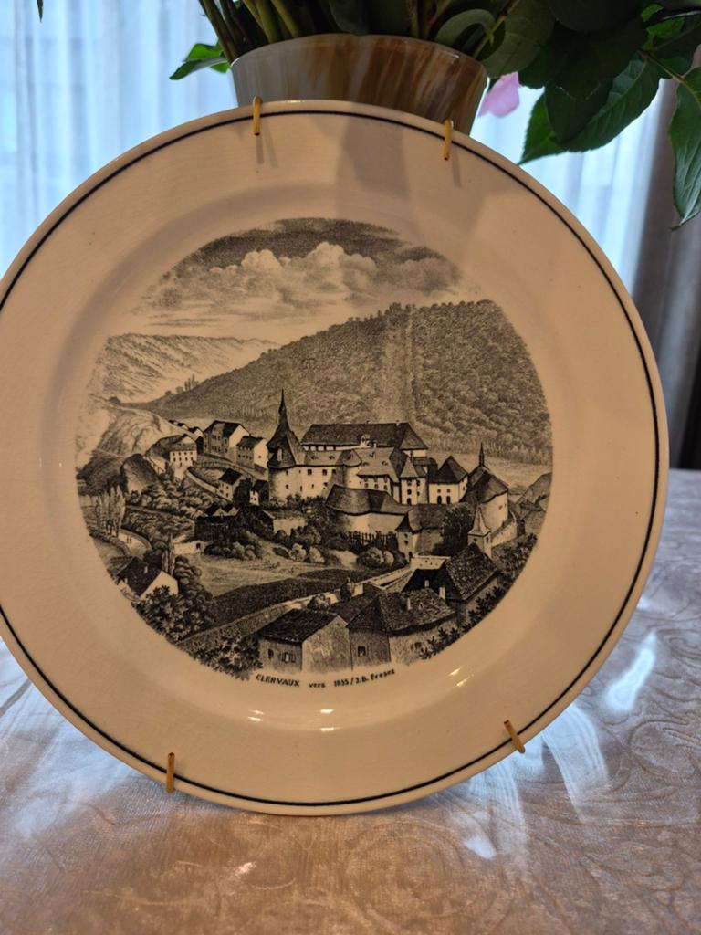 Antiek (1855 j.) grote bord / Villeroy&Boch, Enlèvement ou Envoi