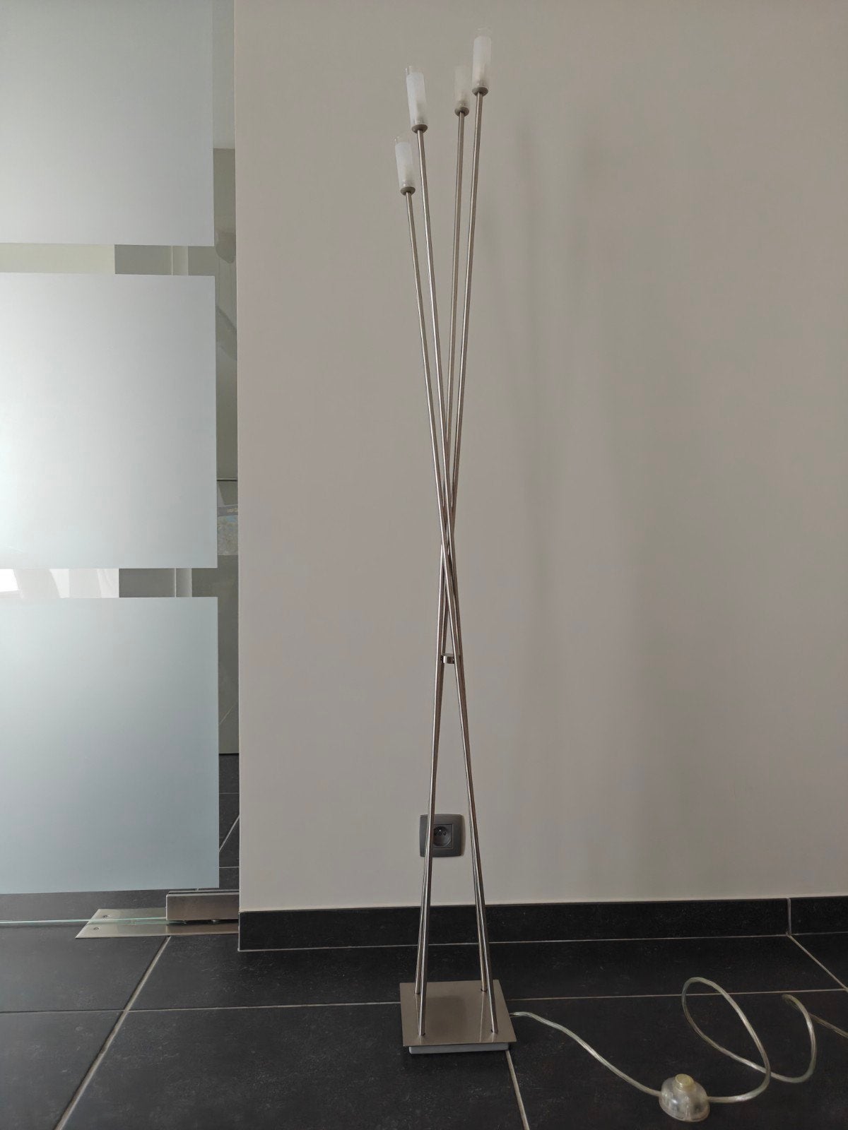 Eglo design vloerlamp, Huis en Inrichting, Ophalen, Zo goed als nieuw, Glas