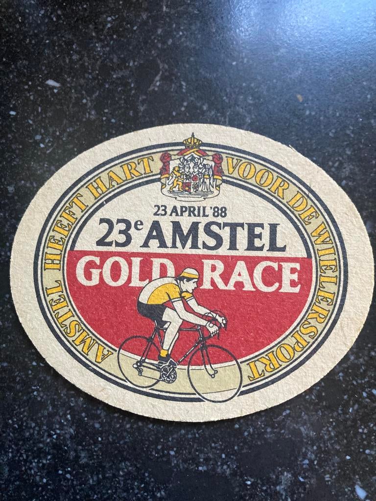 Amstel Gold Race 23/4/1988 Bierviltje, Verzamelen, Biermerken, Ophalen of Verzenden, Zo goed als nieuw, Amstel