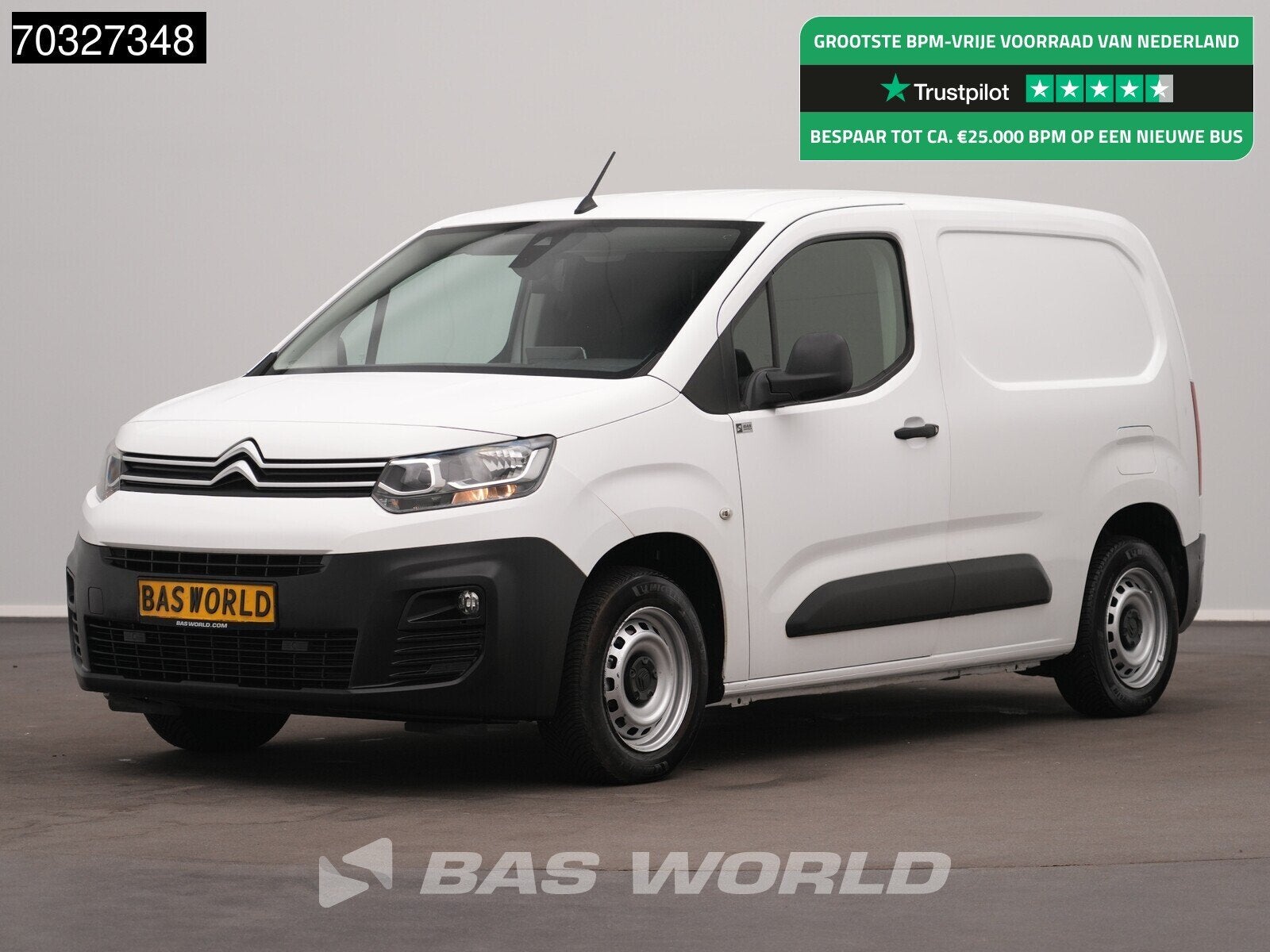 Citroën Berlingo 110pk Benzine Groot scherm Navi Camera Tre, Stof, 1199 cc, Citroën, Wit